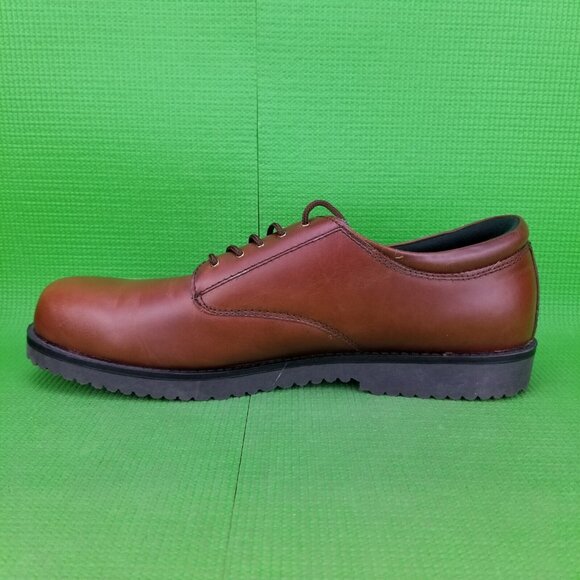 ✅Deer-Stags BRENTWOOD Smooth Brown Leather Oxford/Shoes Mens 15W Quality Lace-Up
